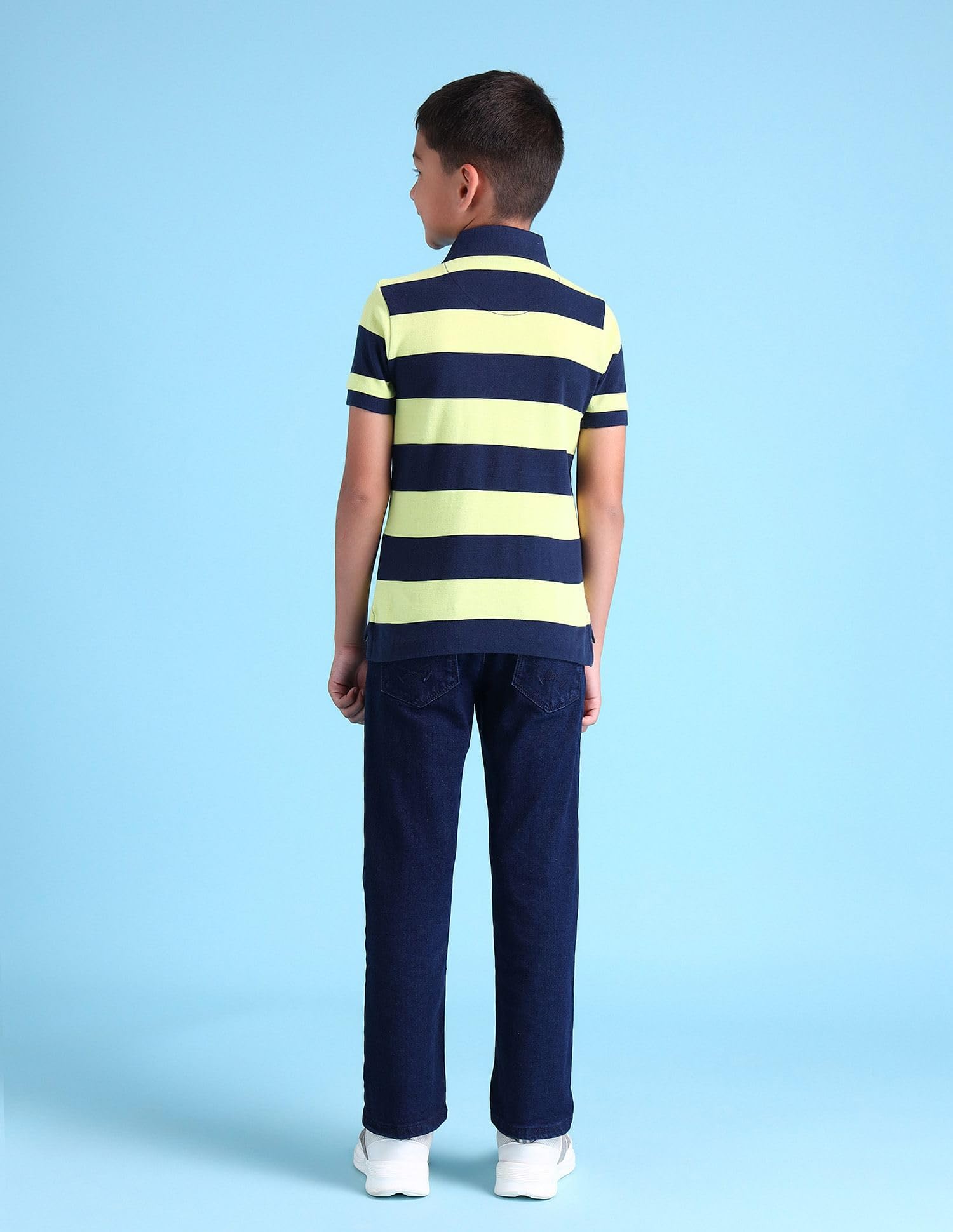 U.S. POLO ASSN. Boys 100% Cotton Pique Hs Stripe Polo T-Shirt (UKTSHON0316_Green_12T) 3