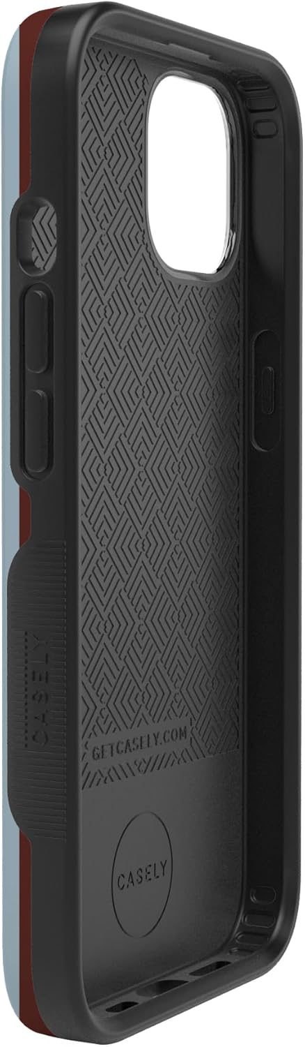 Casely iPhone 13 Case | Sunday in Brooklyn | Blue Stripes | Bold Protective Design | Compatible with MagSafe