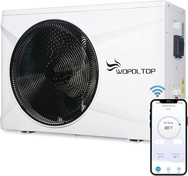 Pool Heat Pump for Heating and Cooling, with APP, Up 26000 Gal
