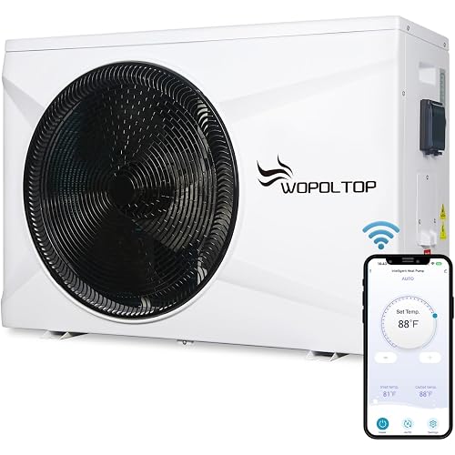 Pool Heat Pump for Above Ground and In-ground Pools, 26000 Gal | 100,000 BTU Full DC Inverter, Dual Function of Heating and Cooling, 15.8COP, APP Control , 220-240V Hardwired Connection