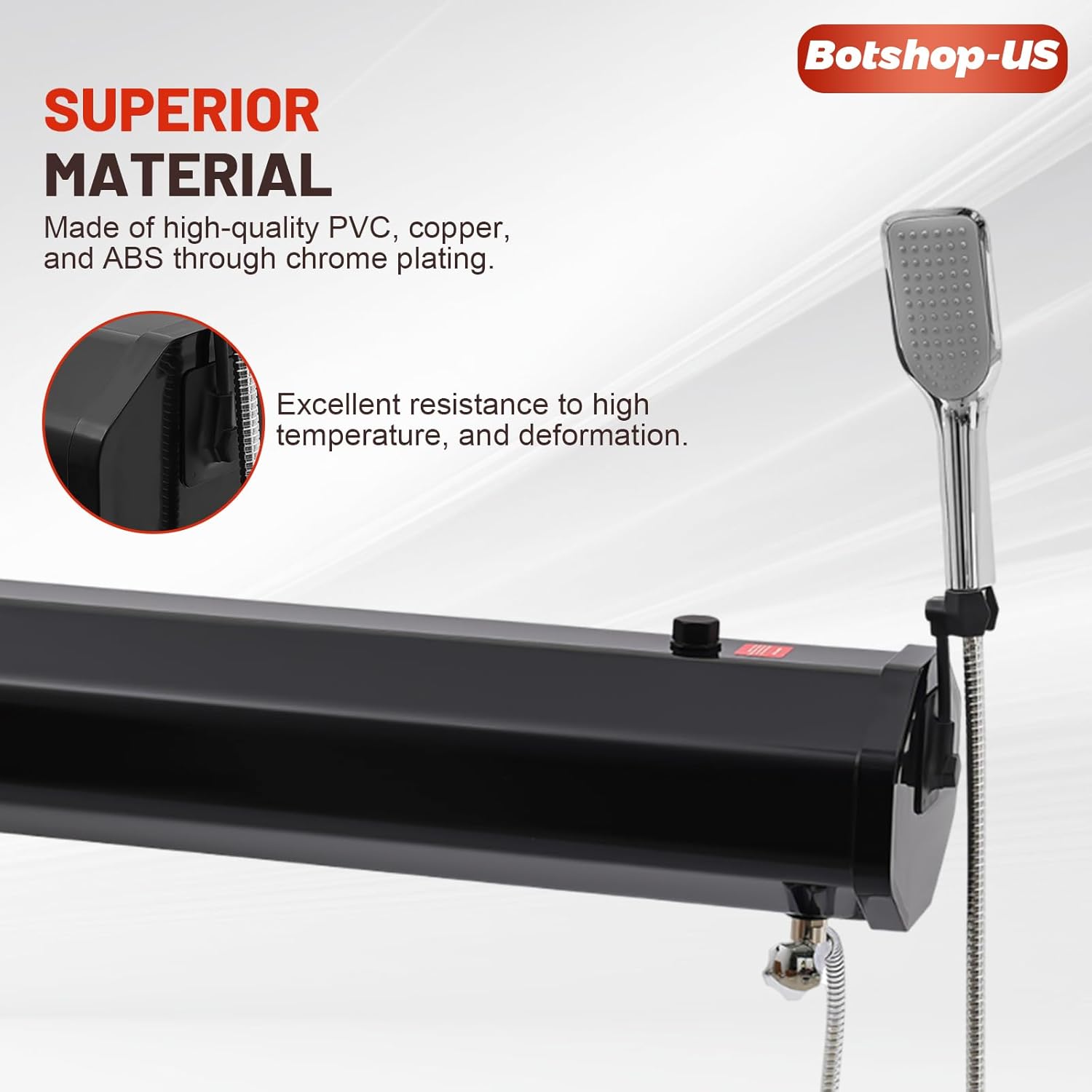 Gdrasuya10 8 Gallon Pressurized Water Tank for Camping Shower Roof Rack Water Tank Portable Off Road Shower Water Storage Tank with Hose Shower Head Bag Water Tank for Vehicles,Trucks,SUV