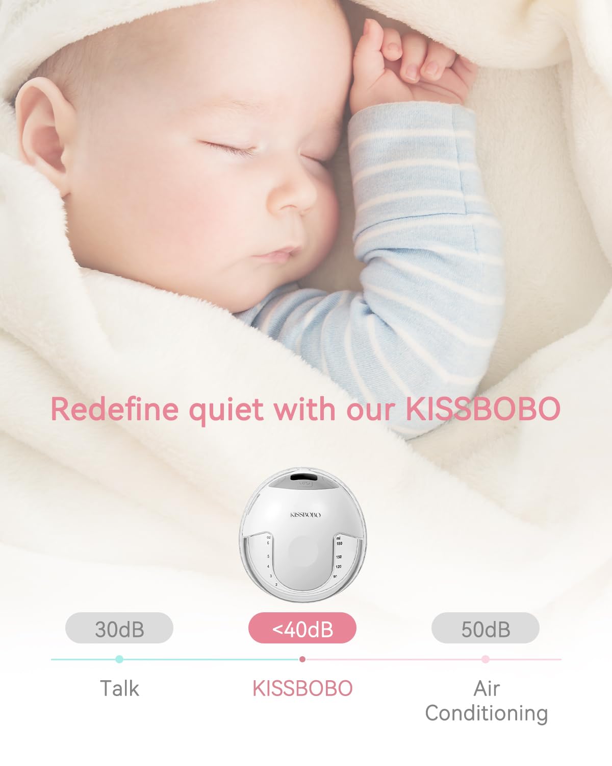 KISSBOBO K5 Wearable Electric Breast Pump, Hands-Free, 4 Modes & 19 Suction Levels, Leak-Proof & Silent - Image 4