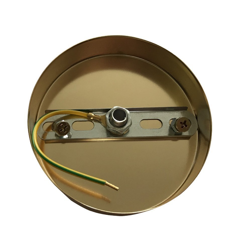 DC VOLTAGE Rosone da soffitto per lampadario a sospensione e accessori, diametro 100 mm, ottone antico, illuminazione britannica, plastica, attacco frontale