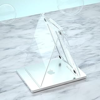 هيكل صلب متوافق مع ماك بوك اير 13 انش 2025 2024 2023 2022 اصدار M4 A3240 M3 A3113 M2 A2681، غطاء حماية صلب من البلاستيك متوافق مع ماك بوك اير 13.6 انش، كريستال.