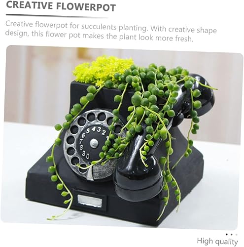 Miniatura 2 de Elegante teléfono flores maceta creativa decoración para oficina en casa resina material