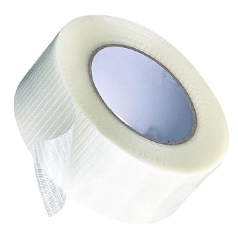 Fiber Mesh Tape Double Sided Removable Adhesive Tape Glass Cloth High Wear Resistance Single Side for Packaging
