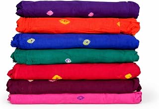 Bandhni Print Cotton Dupatta for Women – Pack of Any 3 | Soft Lightweight Ethnic Printed Dupattas | Daily, Office, Festive... Price In India