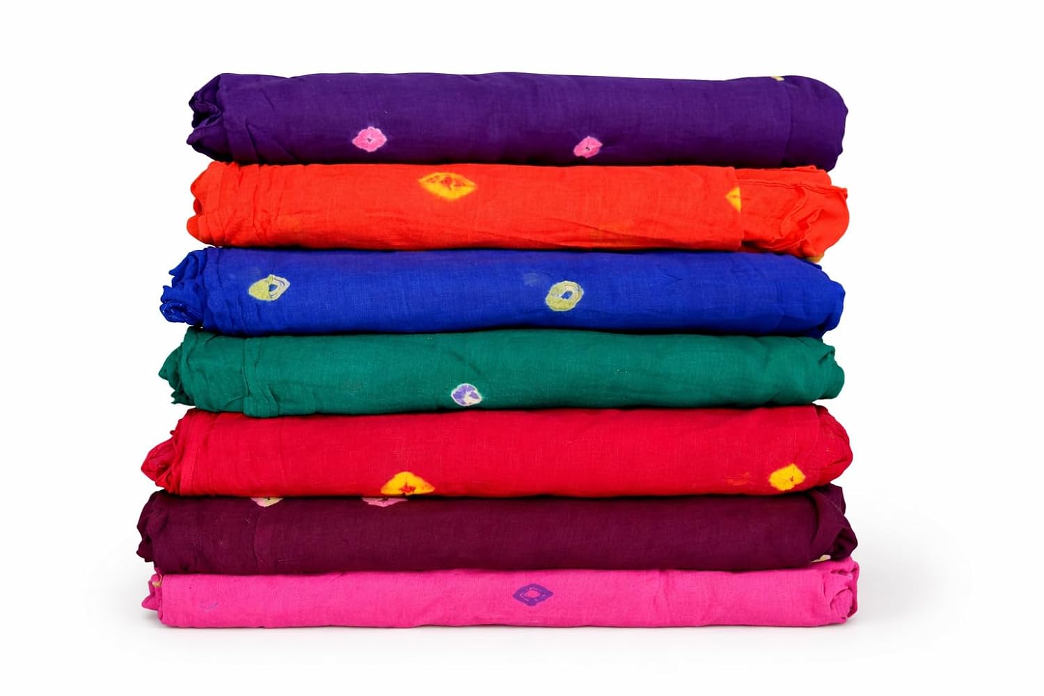Bandhni Print Cotton Dupatta for Women – Pack of Any 3 | Soft Lightweight Ethnic Printed Dupattas | Daily, Office, Festive...