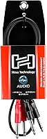 Vista 4 de Hosa CPP-201 Dual 14" TS a Dual 14" TS Cable de interconexión estéreo 14" 3.3 ft