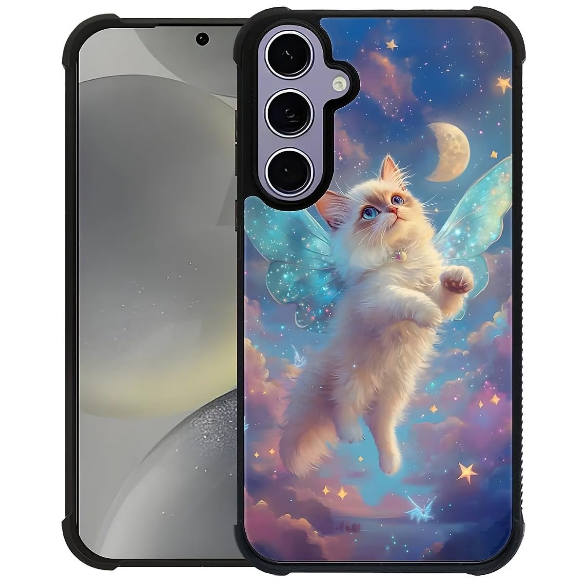 AshaPro Compatible with Samsung Galaxy S25 Case Reinforced Four Corner Shock-Absorbing Anti Slip Soft TPU Frame Case Compatible with Samsung Galaxy