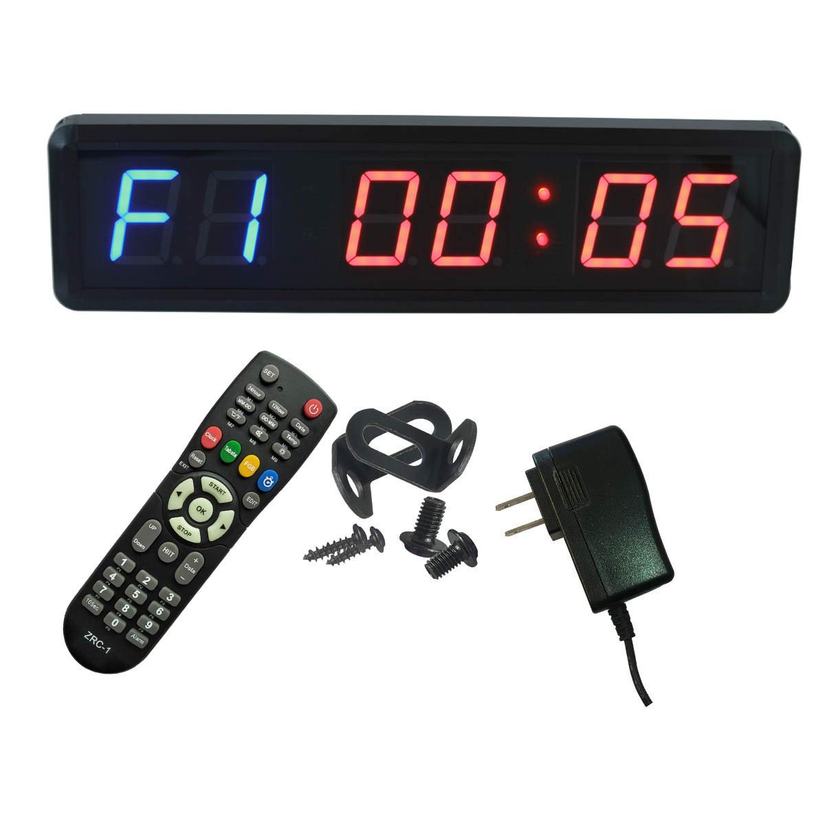 Ledgital Gym Timer with Remote 1.8" Crossfit Clock for Home Gym | 13.4" Wx4 H