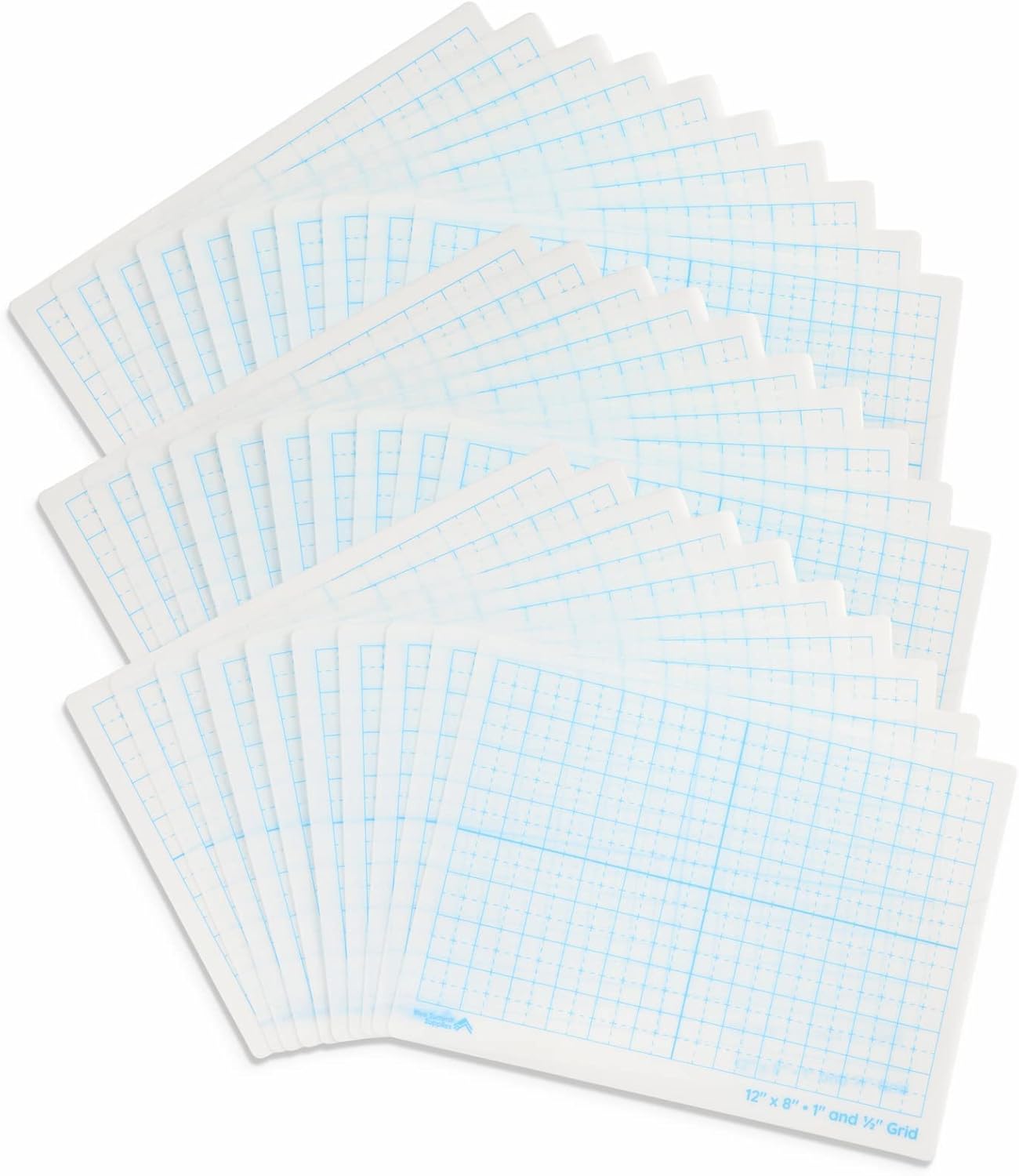 Blue Summit Supplies 30 Graphing Dry Erase Sheets with
