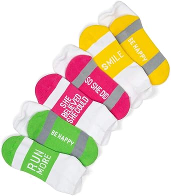 Gone For a Run Inspirational Running Socks - 3 Pack - Socrates | Moisture-Wicking Yarn, Arch Support, Cushioned Footbed, One Size Fits Most, Fun Running Socks, 3 Pack Set, Runner Gift