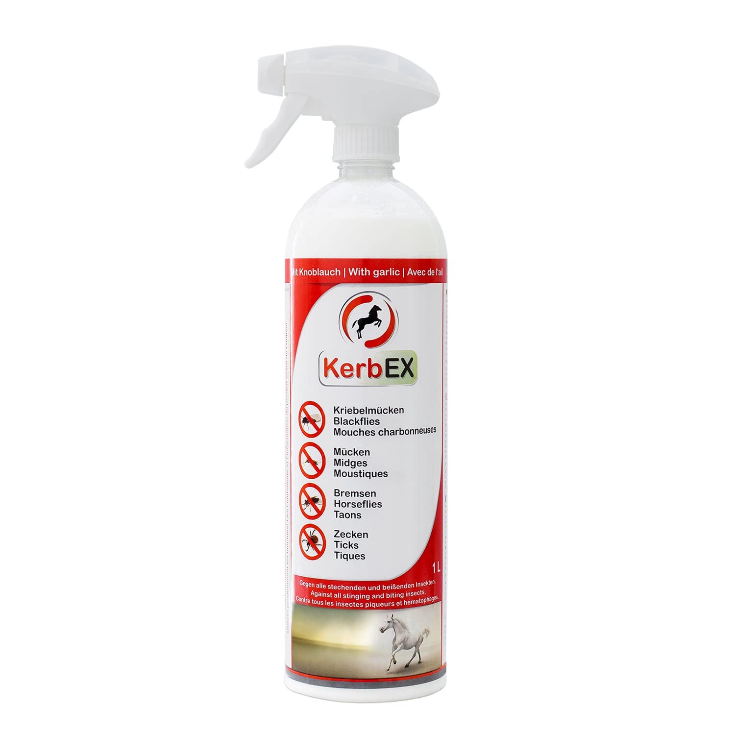 KerbEx Insektenschutz Rot mit Knoblauch 1L inkl. Sprühkopf, Inhalt:1L