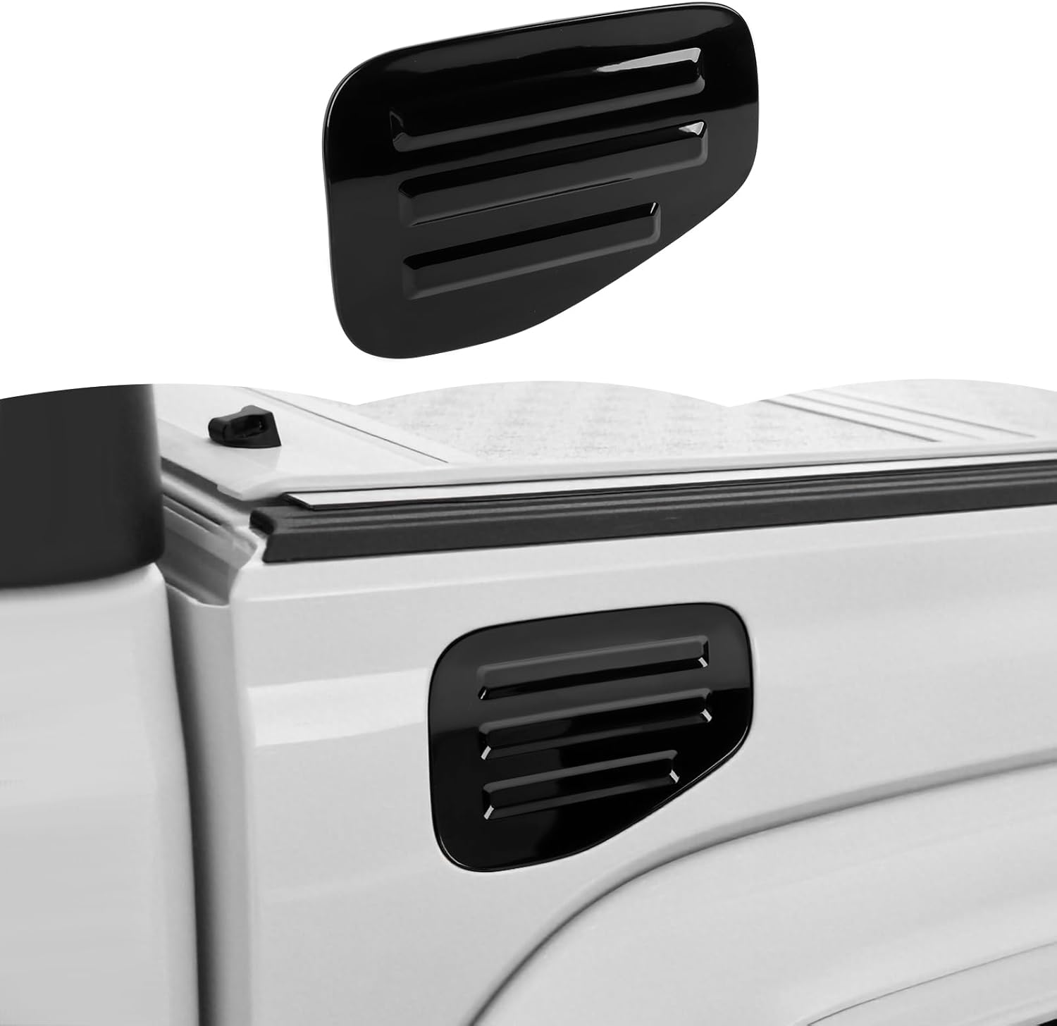 RT-TCZ Fuel Filler Gas Tank Door Cap Cover Trim Decoration Exterior Accessories for Jeep Gladiator JT 2018-2025 (Black)