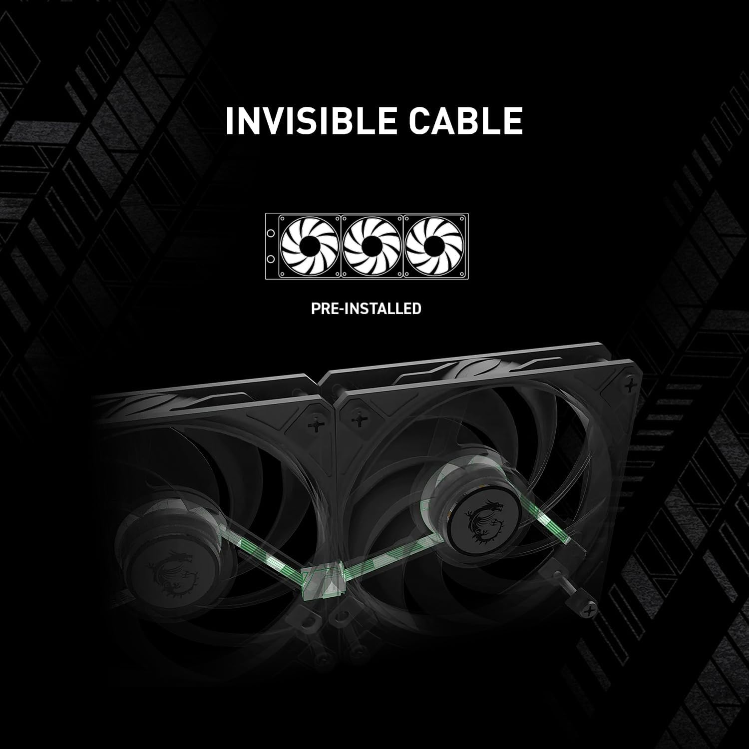 MSI MAG CORELIQUID A15 240 - AIO ARGB CPU Liquid Cooler - 240mm Radiator - AM5, LGA 1851 Ready - Dual 120mm ARGB PWM Fans, Black - Image 7