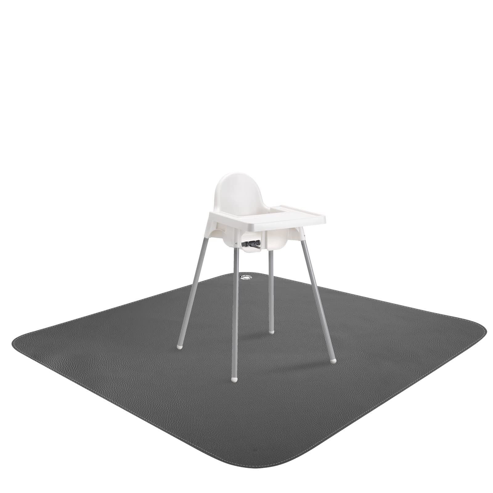 Linkidea Tapis Anti-éclaboussures en Cuir Vegan pour Protection de Sol sous Chaise Haute (137,2 x 137,2 cm)