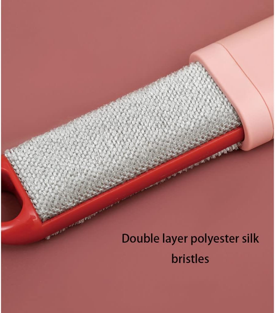 Reusable & Portable Lint Remover Double-Sided Lint Roller Travel Size Cat Dog Pet Hair Remover for Clothes Furniture Couch Rodillo quitapelusas Fur Removal Tool(Color:Pink)