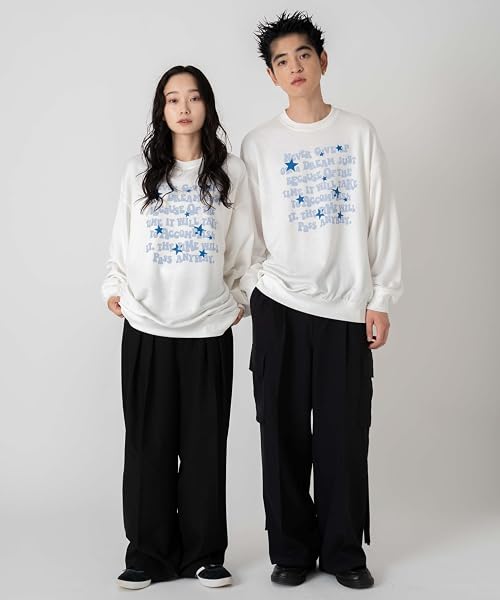 [ウィゴー] 男女兼用 BIG トレーナー メンズ 長袖 プリント スウェット プルオーバー 裏毛 裏起毛 服 トップス ゆったり 秋服 冬服 春 夏 秋 冬 ギフト プレゼント クリスマスプレゼント メンズ - 2