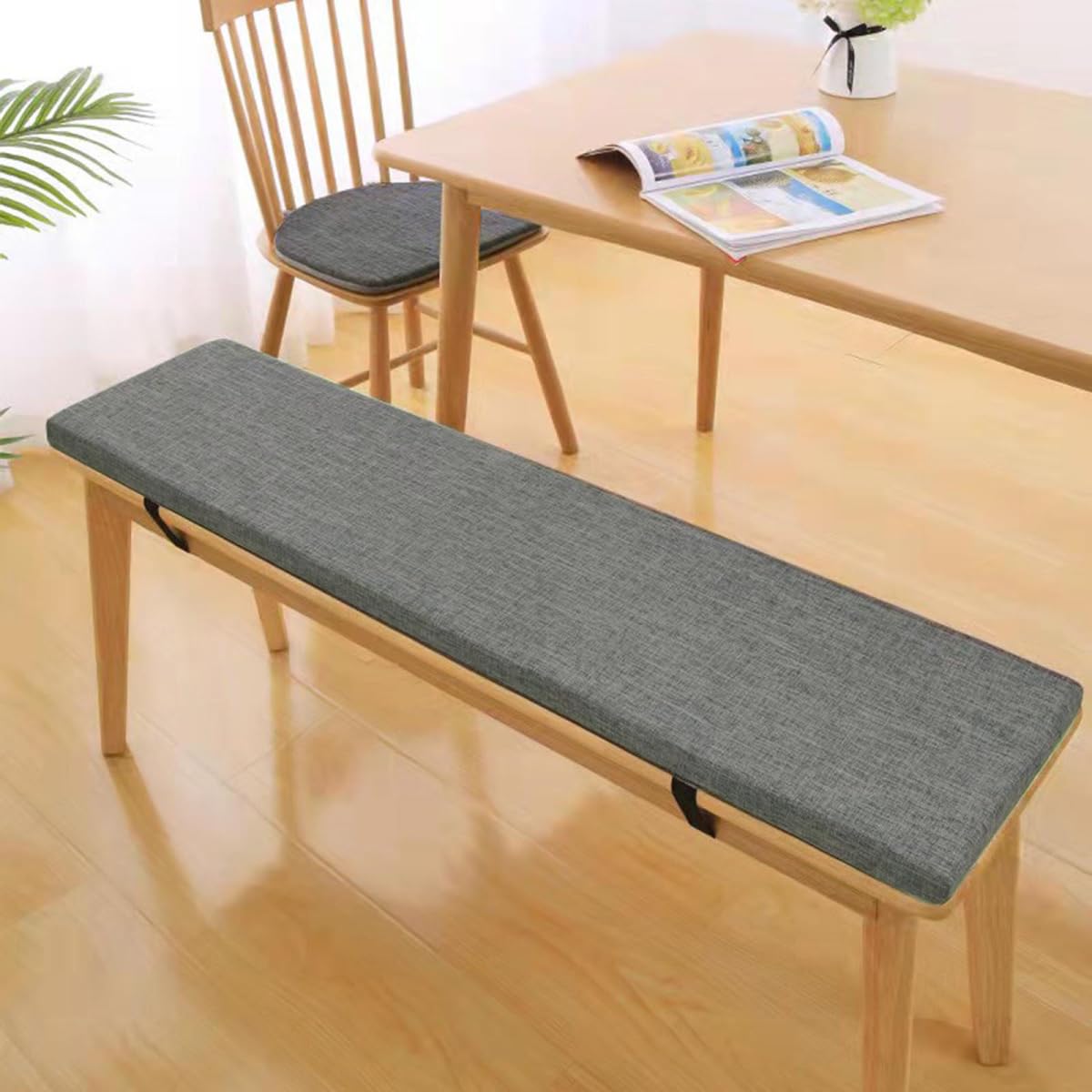 Bettschlange 3CM Dicke Sitzauflage Sitzkissen Bank, Bankauflage Bankkissen, Waschbare Stuhlkissen Bankpolster, Gartenbank Auflage Outdoor, Sitzkissen Groß für Stuhl Boden Bürostuhl