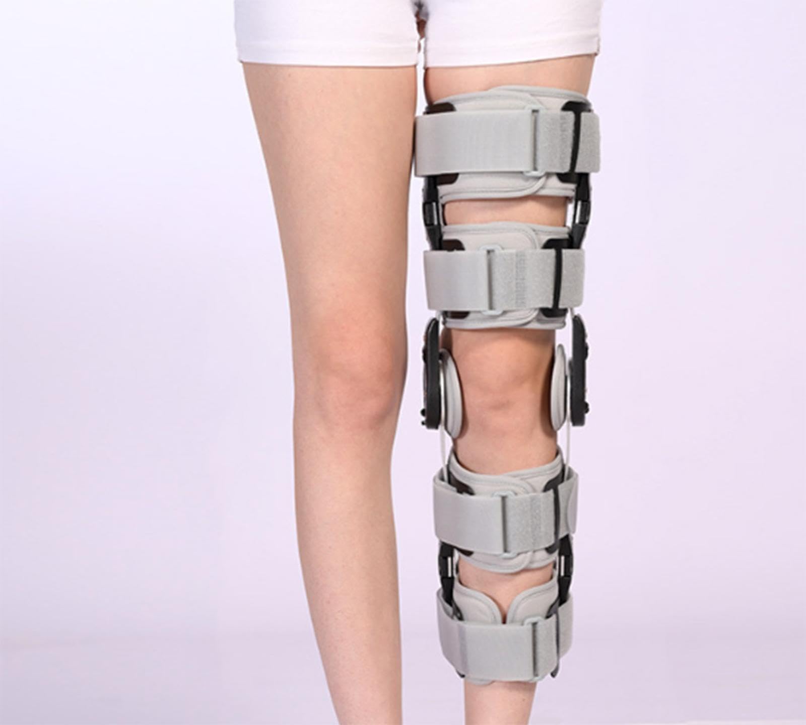 ROM Rodillera Inmovilizador con Bisagras Para Hombres y Mujeres,Rodillera Postoperatoria Ajustable Para Rehabilitación Ortopédica Del Dolor de Rodilla, Para Pierna Izquierda y Derecha