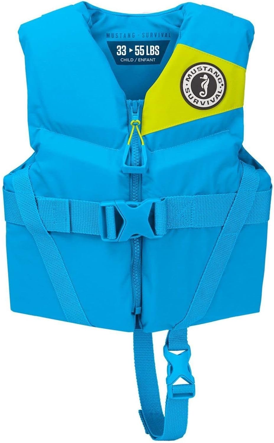 MUSTANG SURVIVAL - Child Foam Life Jacket - Azure Blue, Child (33 lbs - 55 lbs)