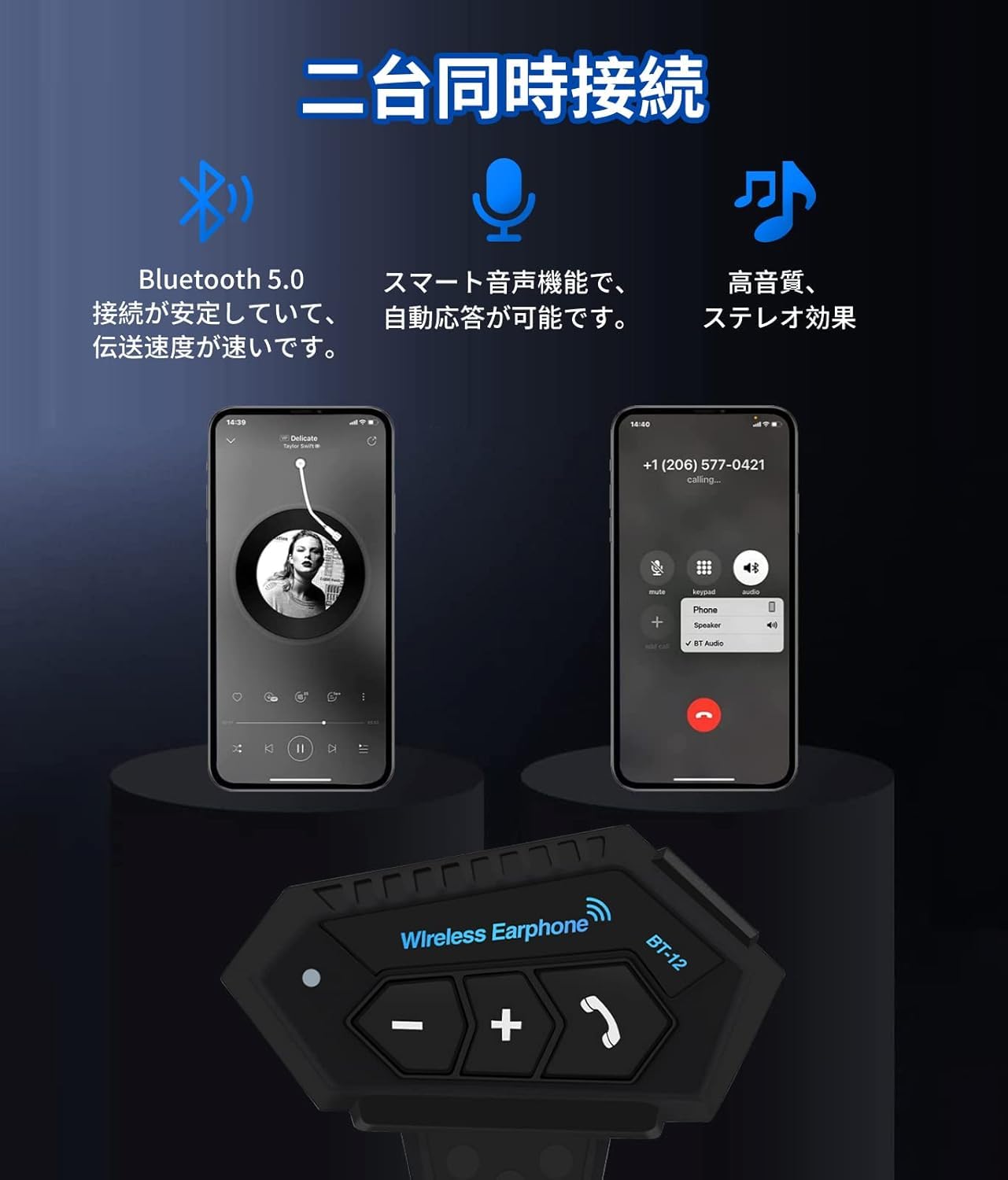 Amazon.co.jp: 【2026最新型改良&旅行に必須】STDRIVO バイク イヤホン