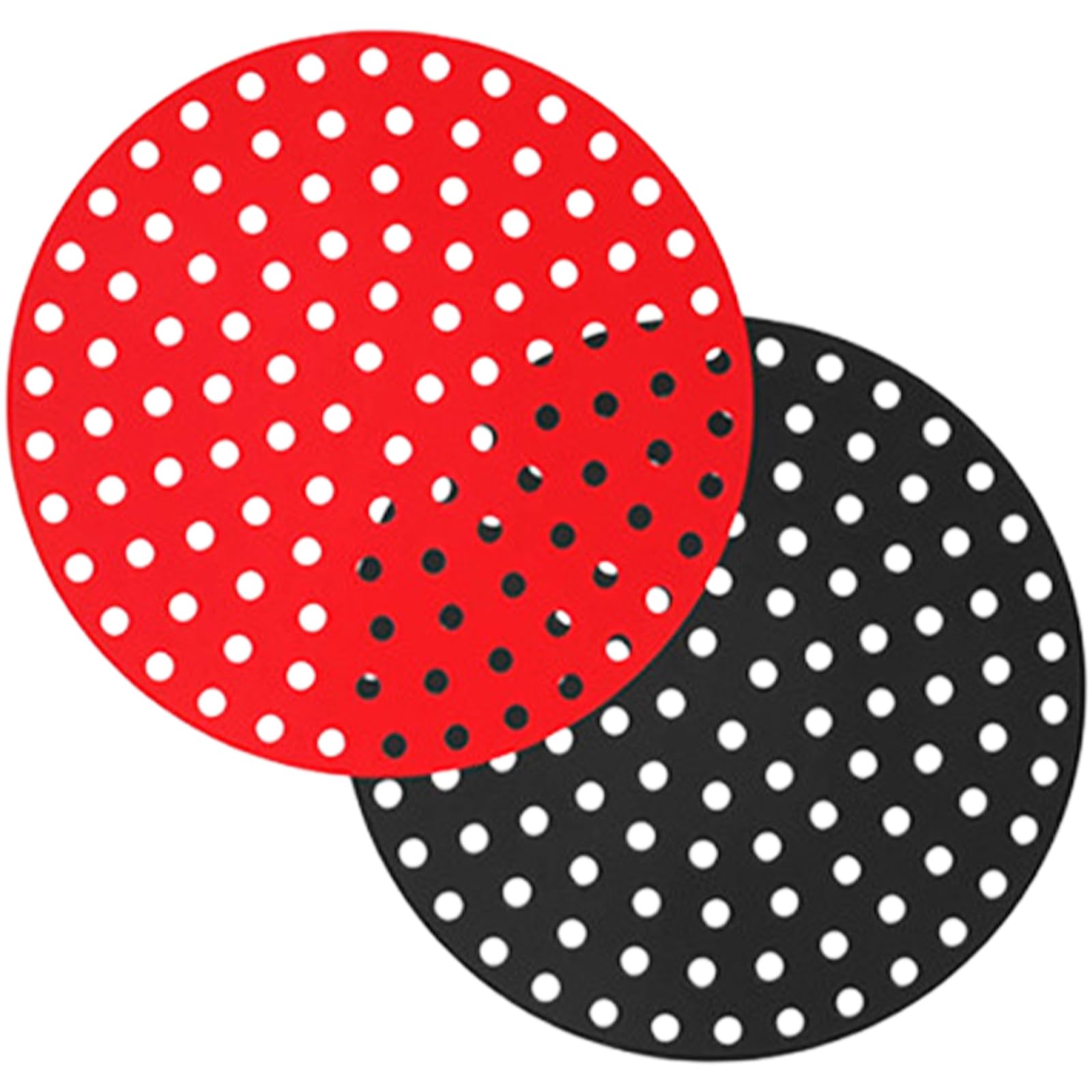 HGENAHGTF 2Pcs Silicone Mat for Hot Air Frying Machine Air Frying Machine Liner Pad Nonstick Silicone High Temperature Resistant Mat