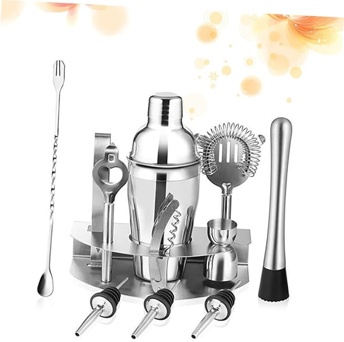 Kit Profesional de Coctelera de Acero Inoxidable 12 Piezas VERDANVERSE miniatura 3