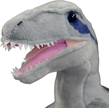 FRANKIEZHOU Simulation Velociraptor Dragon Plush,Dinosaur Stuffed Animal,Plush Toy,Soft Toy,Stuffed Toy,Cuddly Toys,Gifts for Kids,12 Tall,18 Long