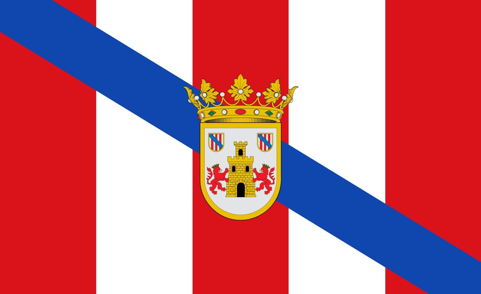 Drapeau Aroche Spain XL anti-effilochage pour résister au vent fort de Huelva