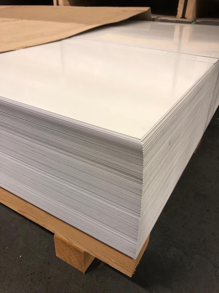 2mm Aluminiumblech eins. RAL9010 reinweiß weiß - Länge 1000mm - Breite 750mm, Stärke 2mm