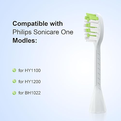 Miniatura 8 de Feihead Cabezales de cepillo de dientes de repuesto compatibles con cepillo de dientes eléctrico Philips Sonicare One, cabezal de cepillo de 10