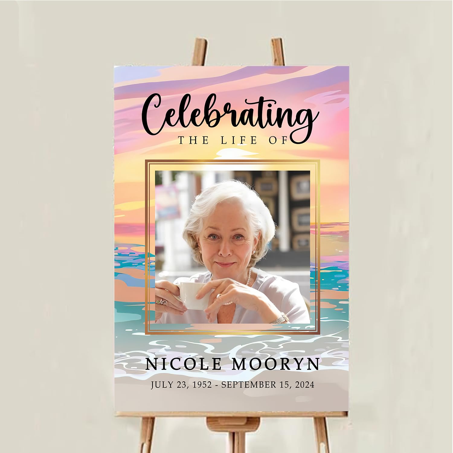 Personalized Funeral Welcome Sign With Photo, Celebration Of Life Sign, Honoring The Life Sign, Large Funeral Yard Sign, Memorial Sign, Funeral Decor,