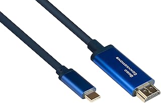 Good Connections® SmartFlex - Cable USB C a HDMI 2.0b (4K UHD @60 Hz, cobre, carcasa de aluminio, muy flexible, 1,5 m), color azul oscuro