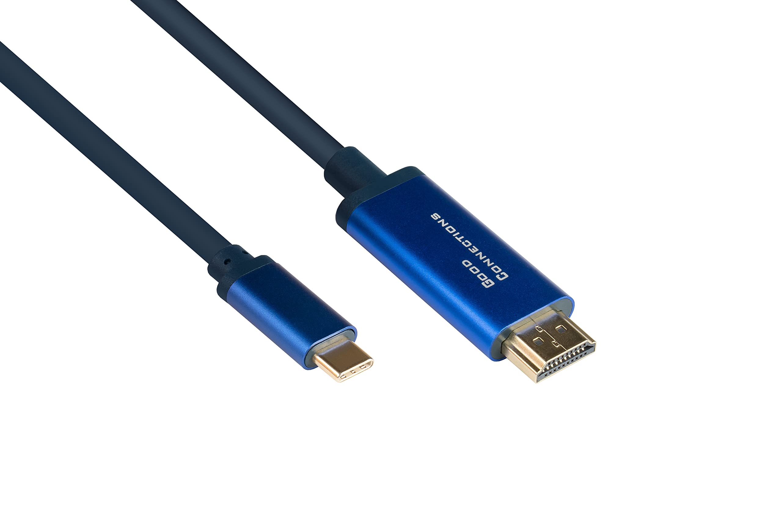 Cable USB C a HDMI 4K 60Hz flexible azul oscuro de 1 metro 8