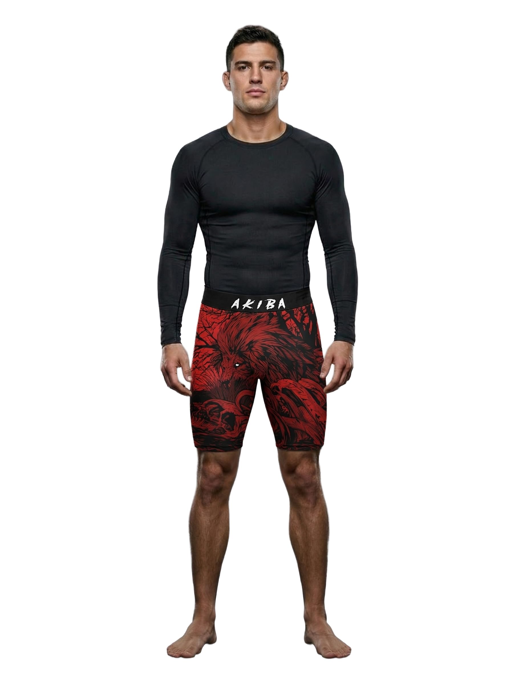 AKIBA Sport Performance Compression Unisex Shorts for MMA,Cycling, Martial Arts,Gym, Cage Fight, Muay Thai, BJJ, Boxing, and Grappling-picture-24