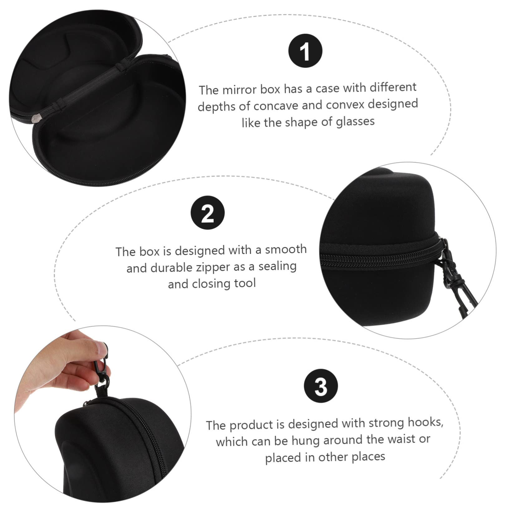 LIFKOME 3 Pezzi Custodia Per Occhiali Custodia Per Occhiali Da Sole Borsa Di Immagazzinaggio Borsa Per Occhiali Custodia Per Occhiali Occhiali Supporto Custodia Per Occhiali Custodia Per