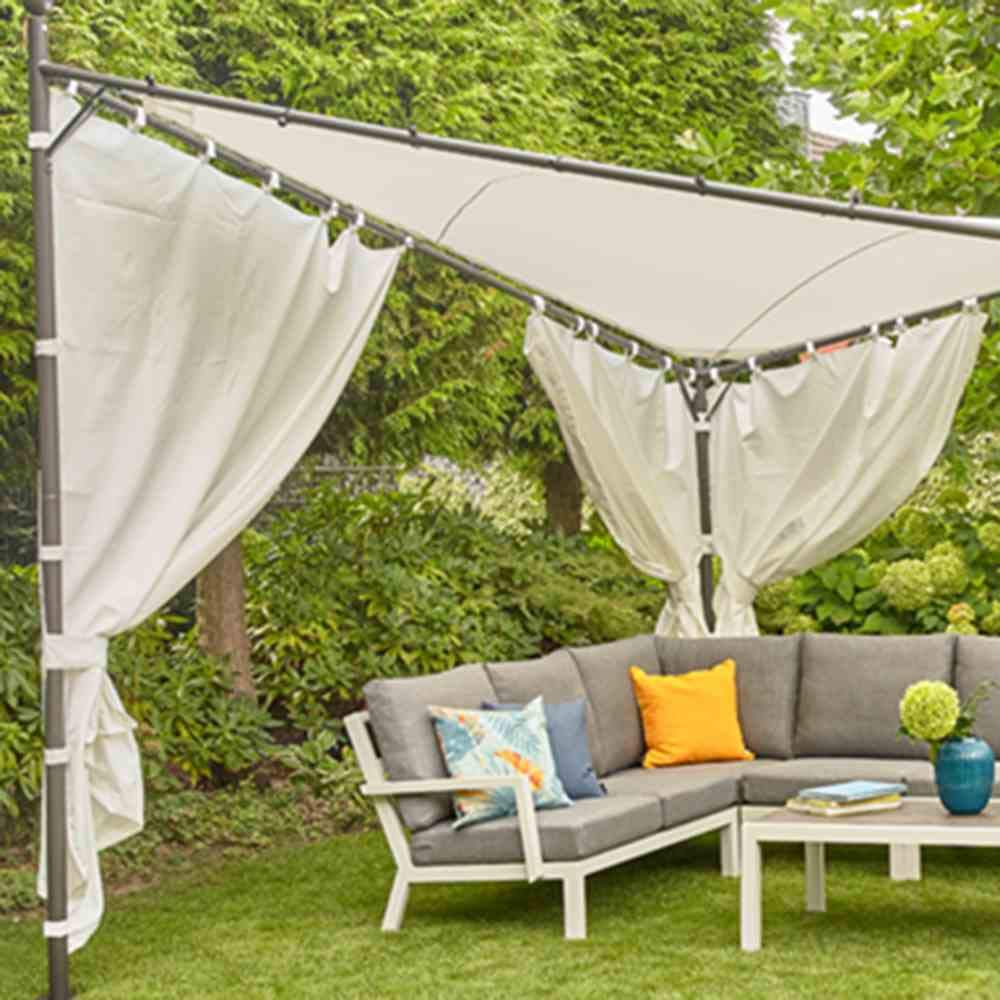Siena Garden Set Seitenteile zu Pavillon BERLINO 400x400 cm weiß