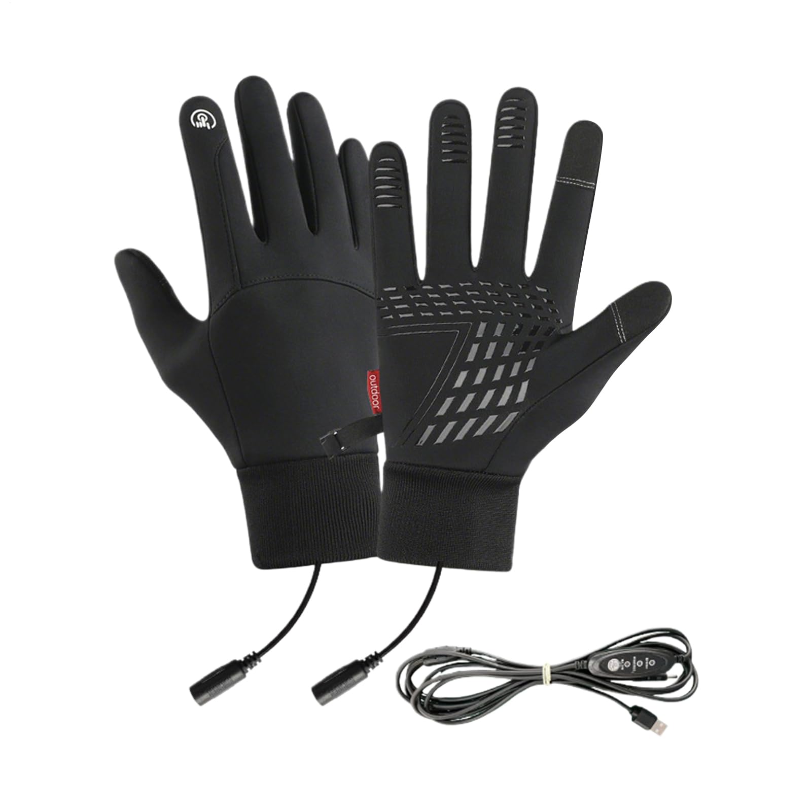 Heated Gloves,Screen Touch Winter Electric Heating Gloves | 1 Pair Warm Windproof Mittens Hands Warmer for Cycling Running Hiking Driving Snowboarding