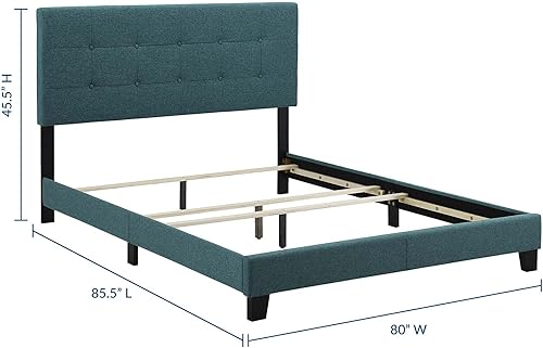 Miniatura 37 de Modway MOD-6000-WHI Amira - Cama tapizada de tela, color blanco Celeste,Blanco,Beige,Gris,verde azulado