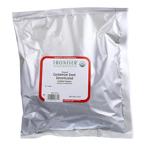 Frontier Natural Products - Semilla de cardamomo molida orgánica, 1 libra