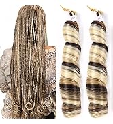 Mtmei hair French Curly Braiding Hair for Box Braids 8 Packs 18 Inch 100G/Pack Loose Wave Braidin...
