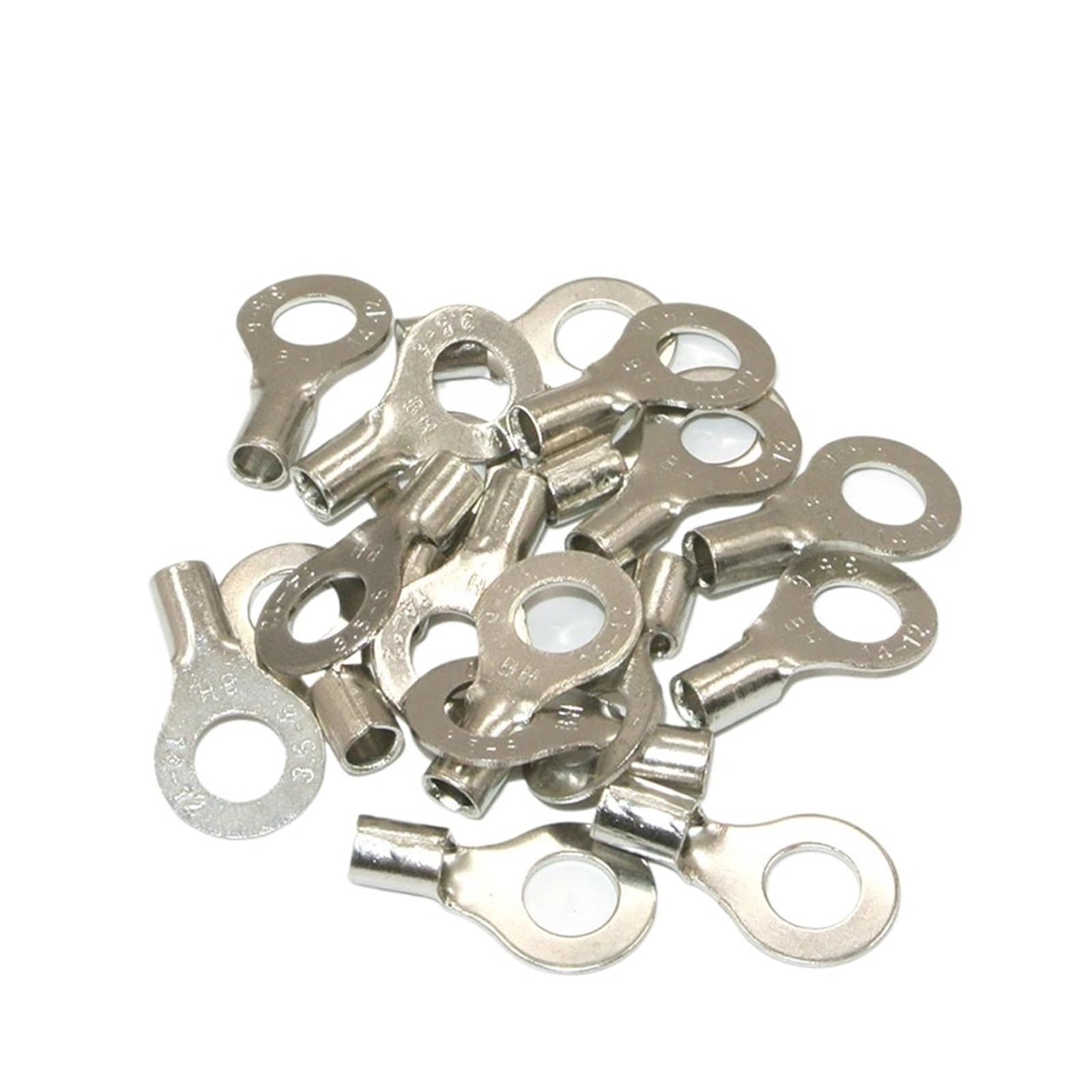 Cosses pour fils de cuivre Connecteur de fil électrique M6, 1000 pièces, bornes à sertir à anneau RNB1.25-6, cosses de virole rondes en cuivre rouge Non isolées, chaussure de câble