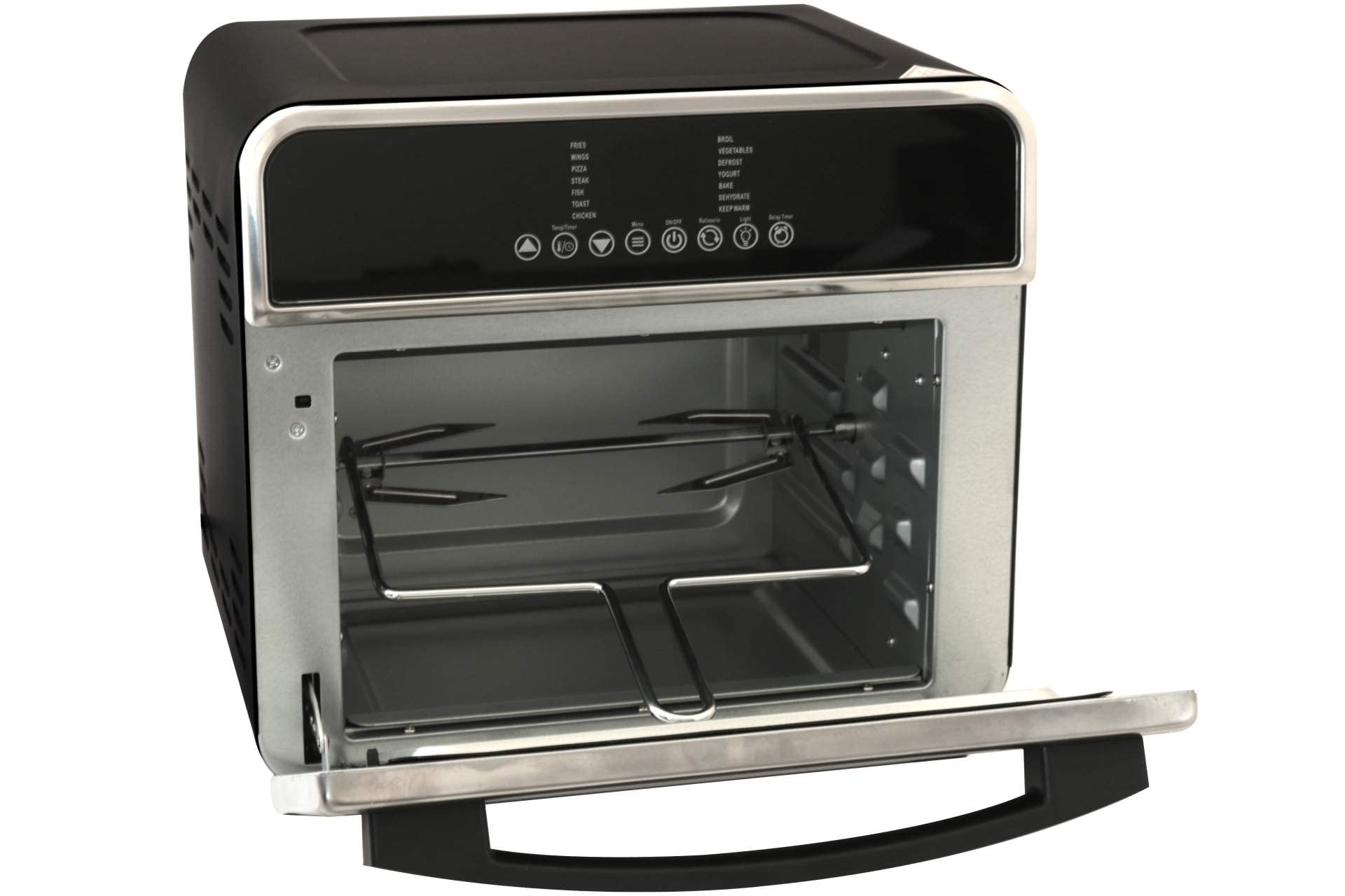 Deski HOT KITCHEN DESIGN Ofen Heißluft Fritteuse 15 Liter schwarz 1600 Watt 3in1 Multifunktion, 401274