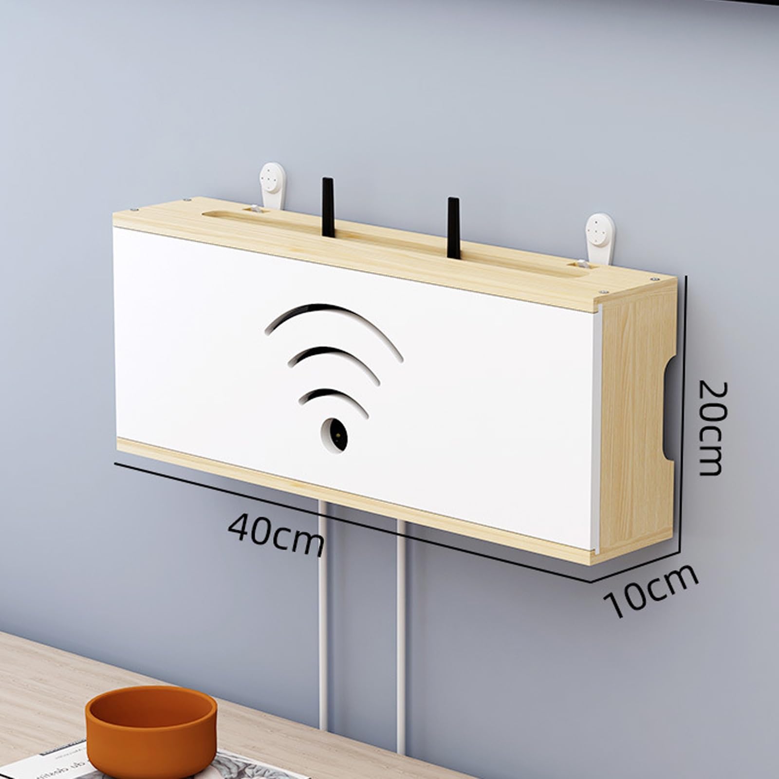 WiFi-Box-Versteck, Wandmontiertes Router-Regal, Holz WiFi Router