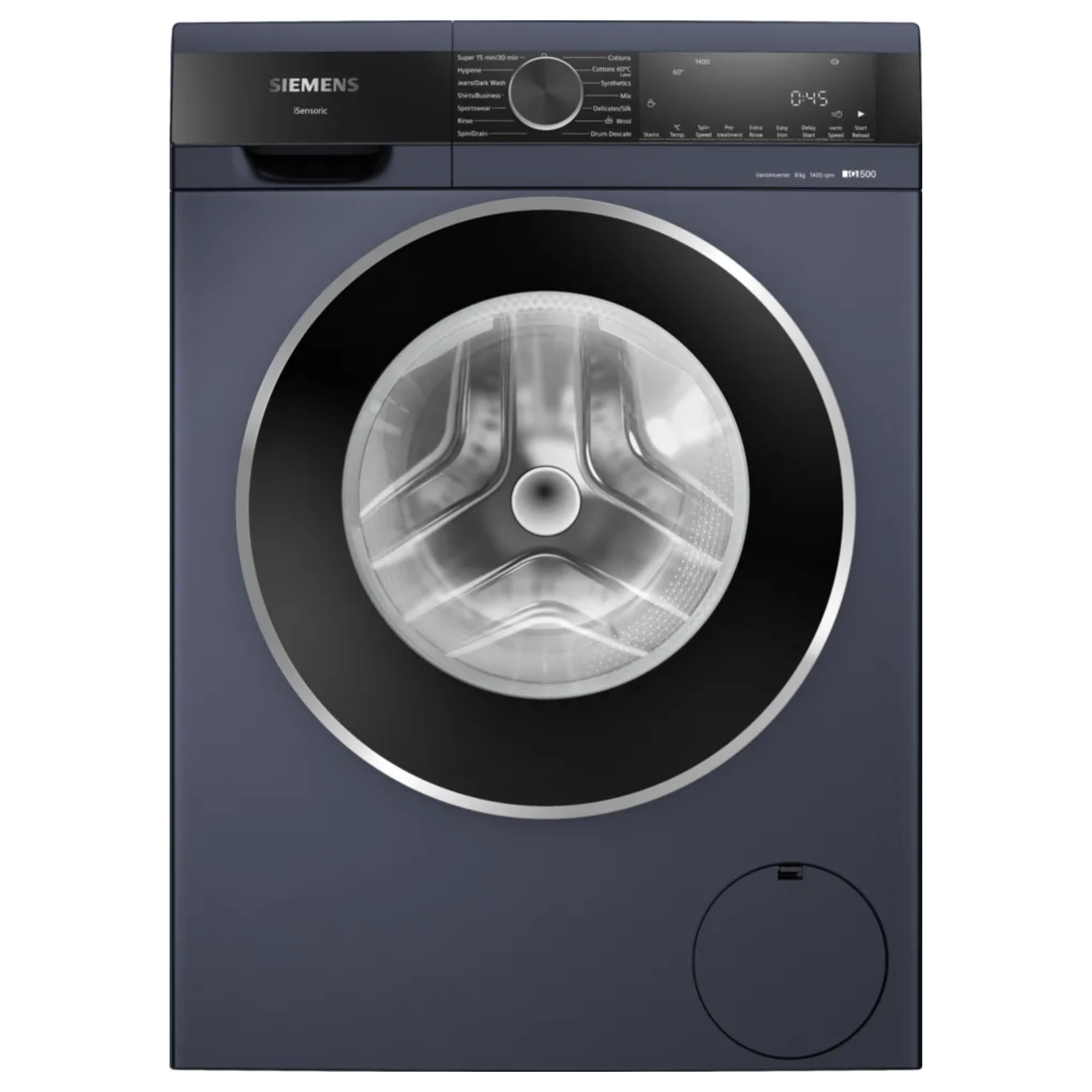 SIEMENS 8 kg Fully Automatic Front Load Washing Machine (iQ500, WG34A20PIN, WaveDrum, Dark Lake, Inverter Motor, 1400 RPM, Anti-Vibration Design, Smart LED Display)-image-48