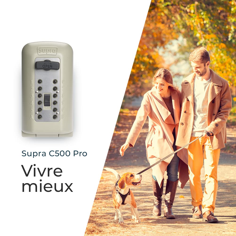 KeySafe Coffre-fort à clés - SUPRA C500 Pro (2ème génération) - Dispositif de stockage de clés extérieur de haute sécurité, préféré par la police.