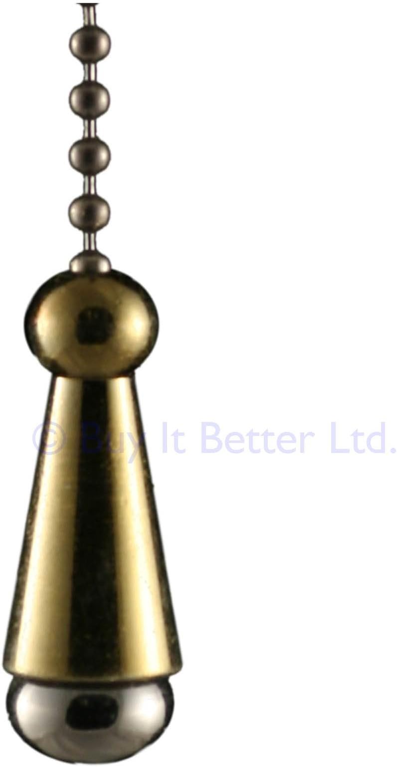 Bathroom Light Pull Chain – Polished Antique Brass Tear Drop & Antique Brass Chain E3x …