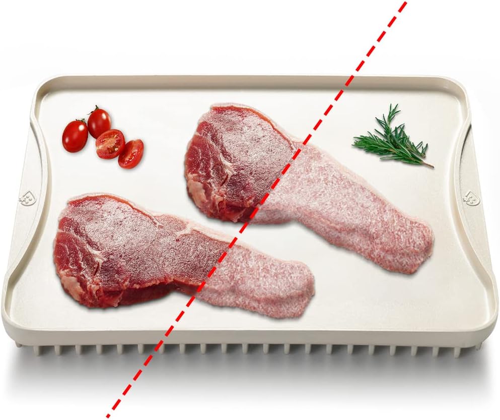 Defze Aluminum Alloy Defrosting Tray for Thawing Frozen